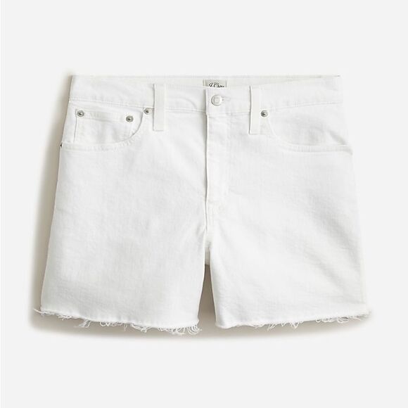 NWT J. Crew High-rise denim short in white - Picture 7 of 12